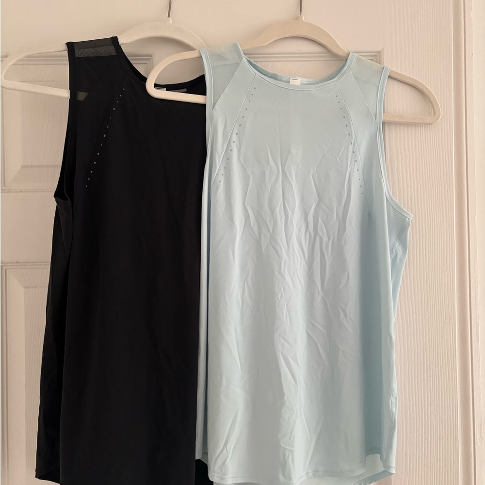 Lululemon Sculpt Tanks (2) - Black and Blue